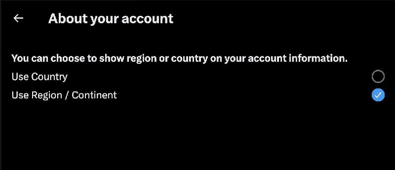 Change your location disclosure from Country-level to Continent-level in settings. #Post